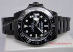 Copy Rolex GMT-Master II Black Dial Black Ceramic Bezel Black PVD Watch